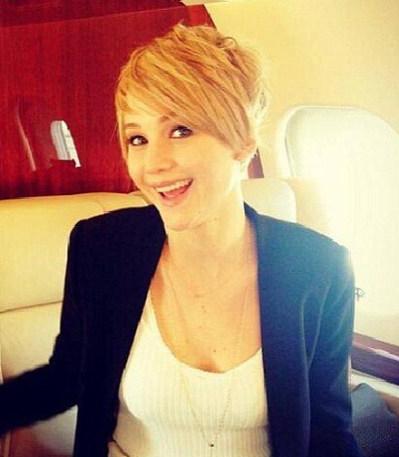 Jennifer Lawrence and her new pixie cut