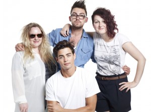 Diana, Dean and Parisa with model Sterling from LA Models at Milk Studios 2