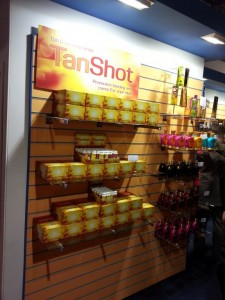 Professional Beauty London 2013 2 TanShot a drink for tanning