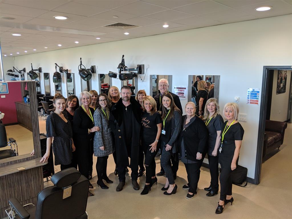Lee Stafford Principal Suzanne Duncan and Members of EDCs Hair and Beauty Team in Salon Medium