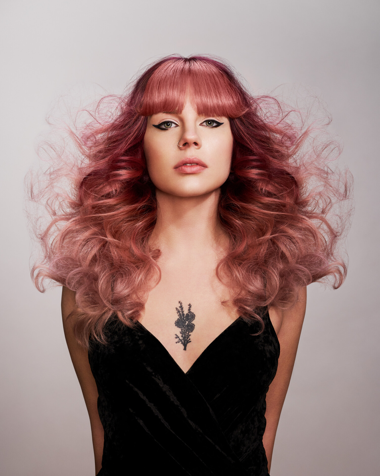 Colour of the Year - Viva Magenta 2 Hair Model in Magenta