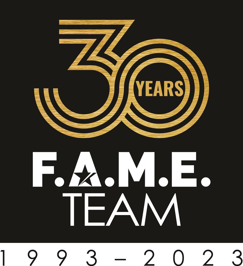 FAME Team 30th Anniversary Logo Colour